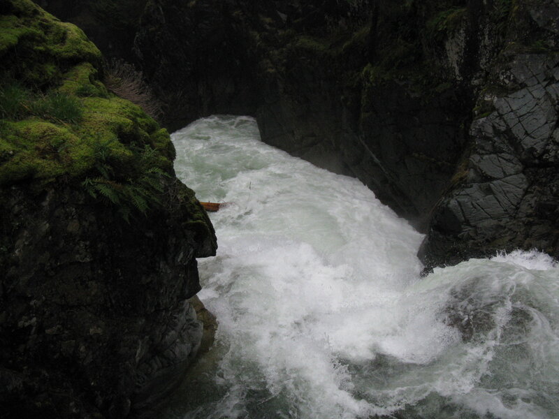river rapids in a narrow canyon