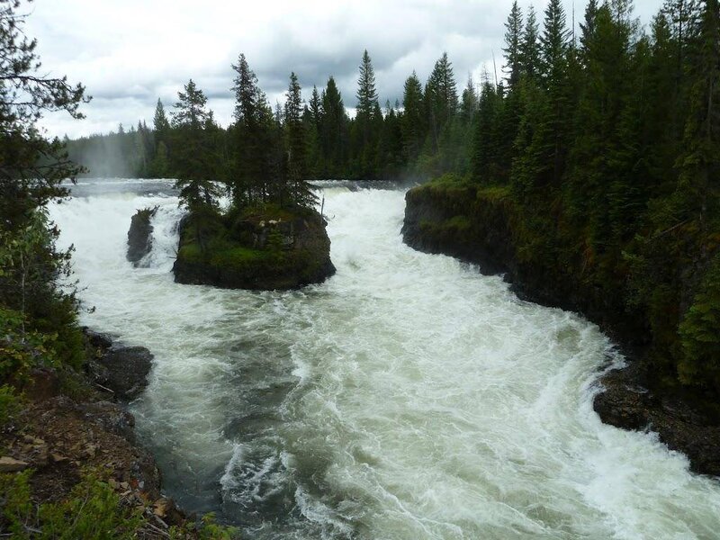 River Rapids in Forest — Green, Dramatic, Photograph