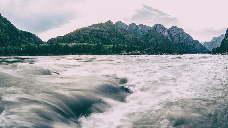 River Rapids in Mountains