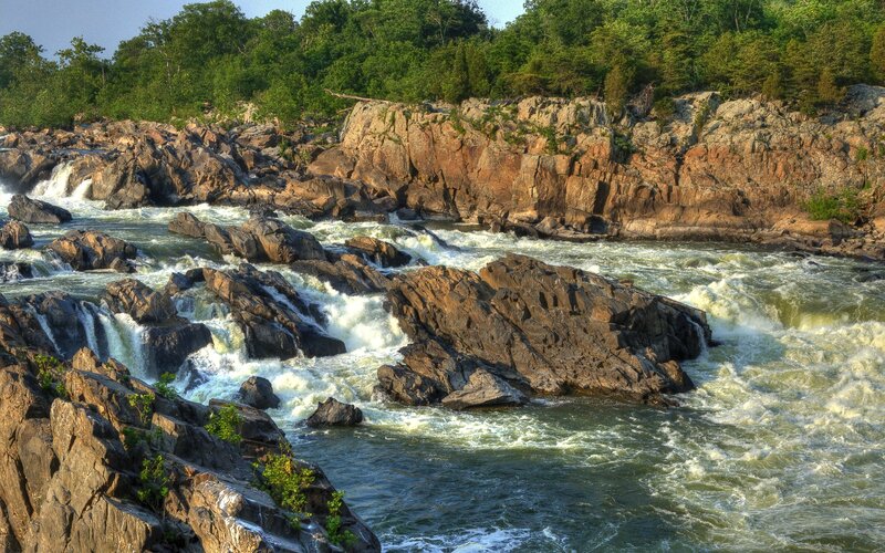 River Rapids over Rocks