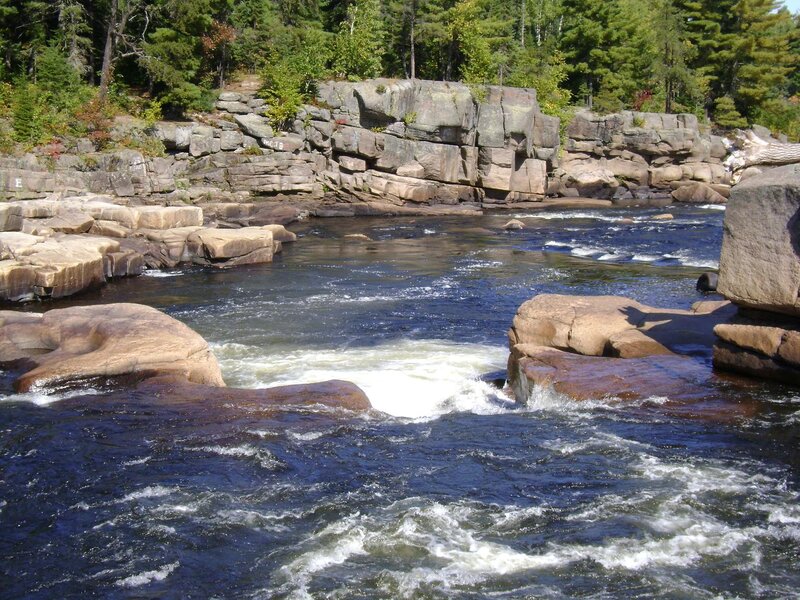 River Rapids with Rocks — Blue, Natural