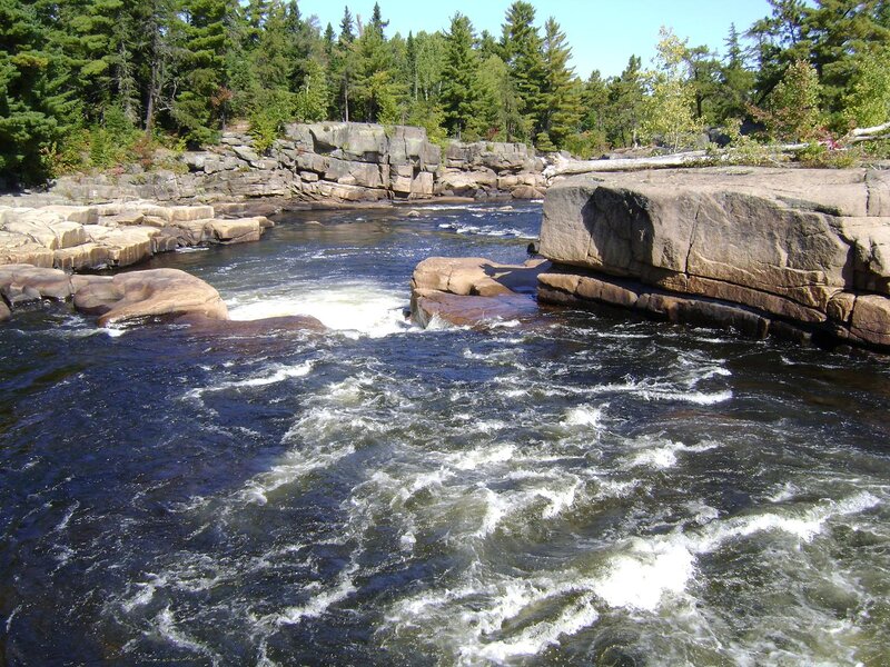 River Rapids with Rocks — Green, Natural