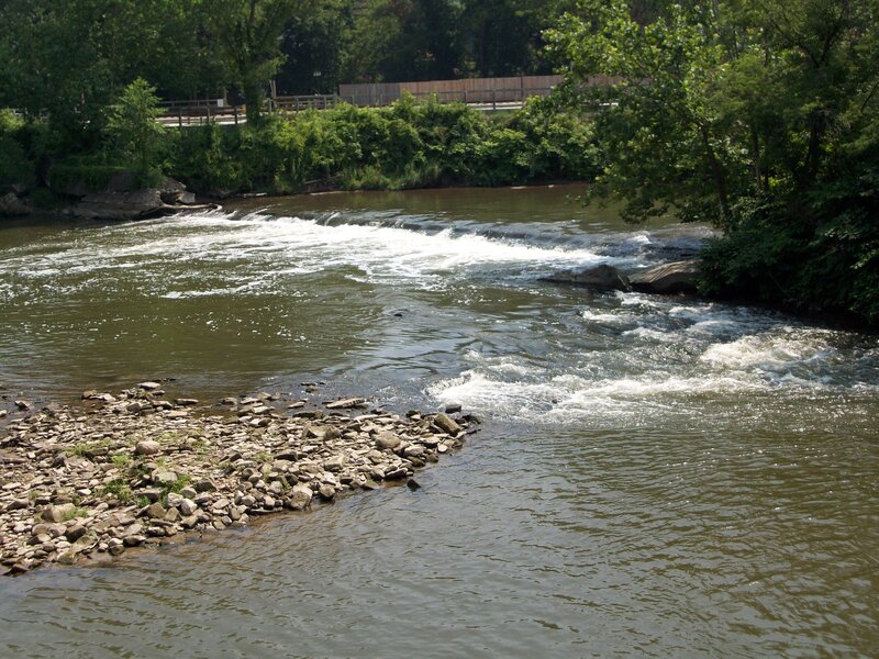 River rapids with rocky shoals