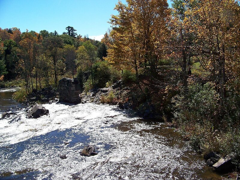 River Rapids with Stone Ruins