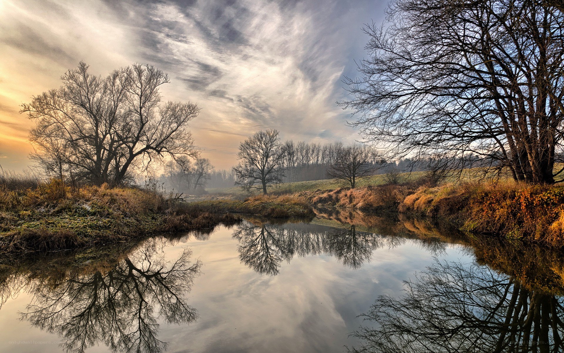 River Reflections at Dawn