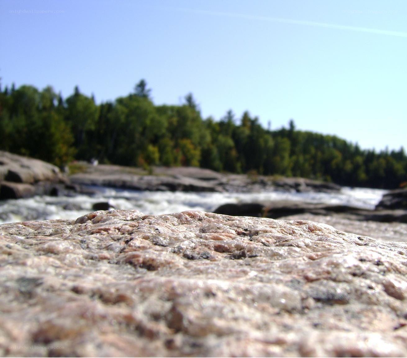 river rocks in foreground