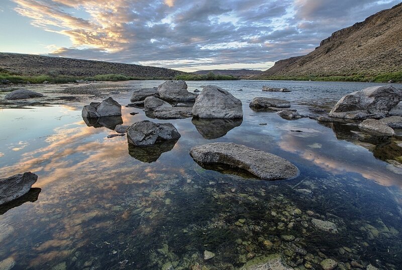 River Rocks in Water
