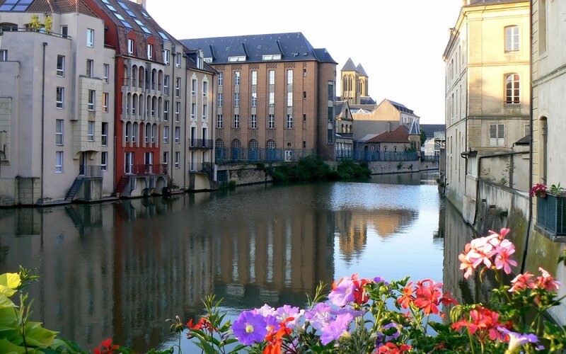 River scene in a European city