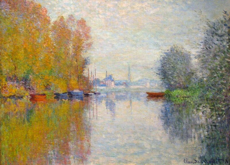 River Scene with Boats