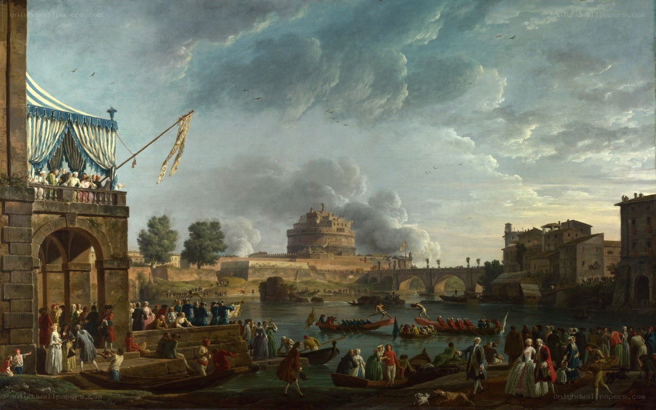 River scene with Castel Sant'Angelo