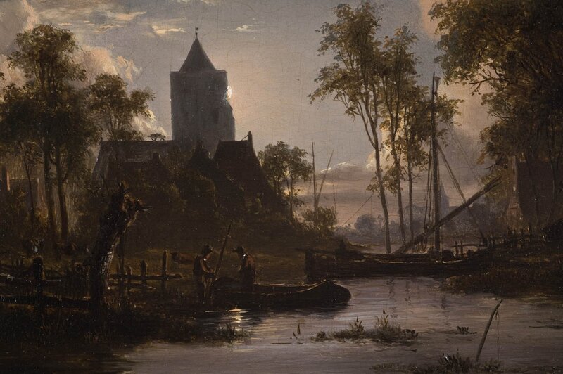 River scene with castle