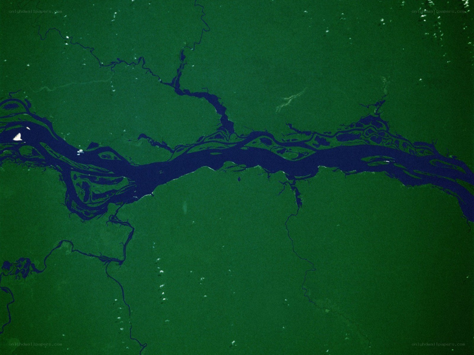 River system from space