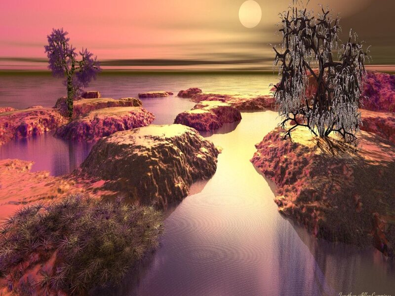 River Through Alien Landscape