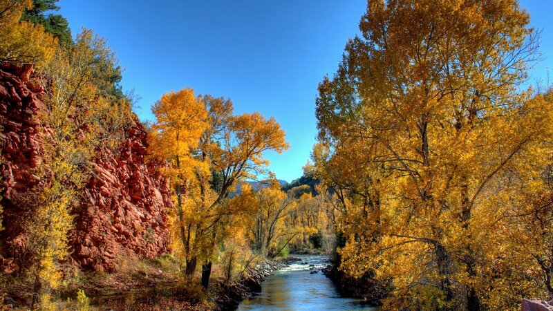 River Through Autumn Canyon
