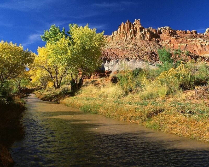 River through canyon landscape