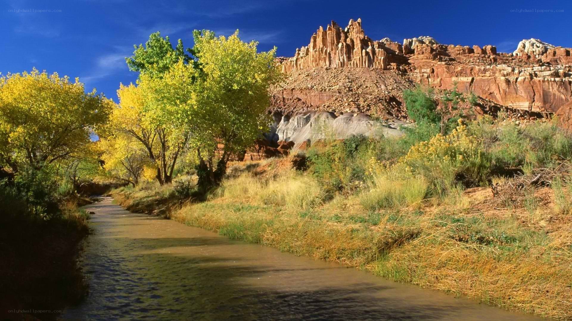 River through canyon landscape
