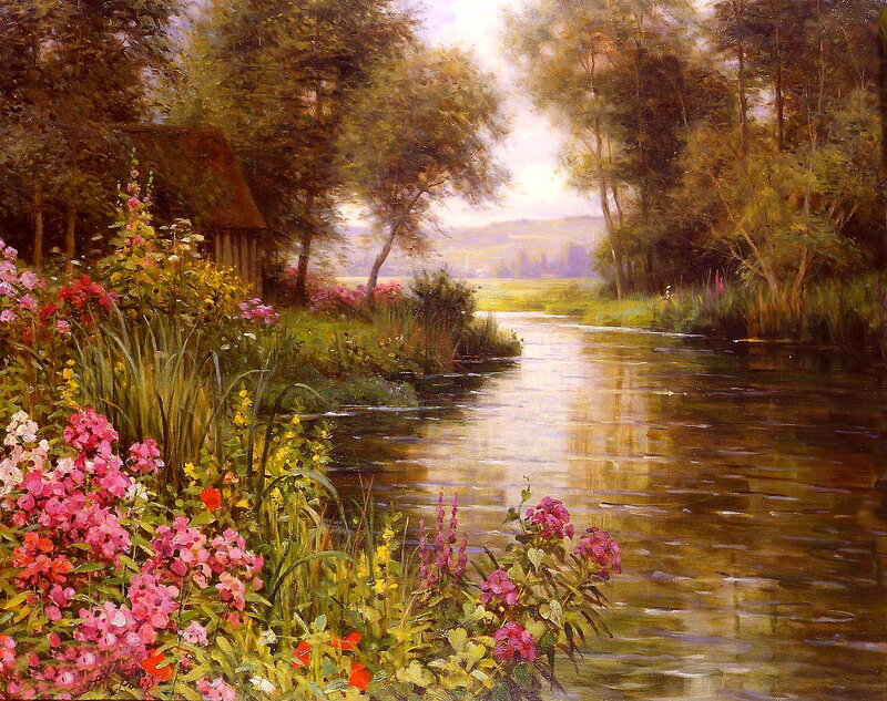 River Through Garden — Green