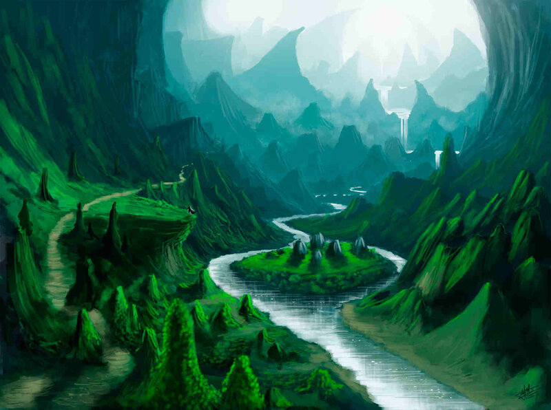 River Through Green Canyon