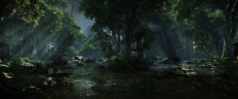 River Through Jungle — Green