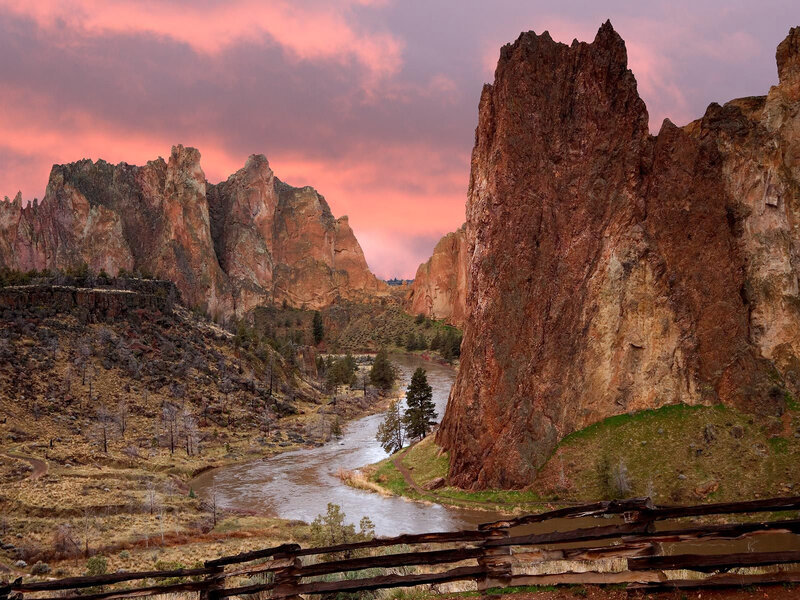 River Through Rock Formations