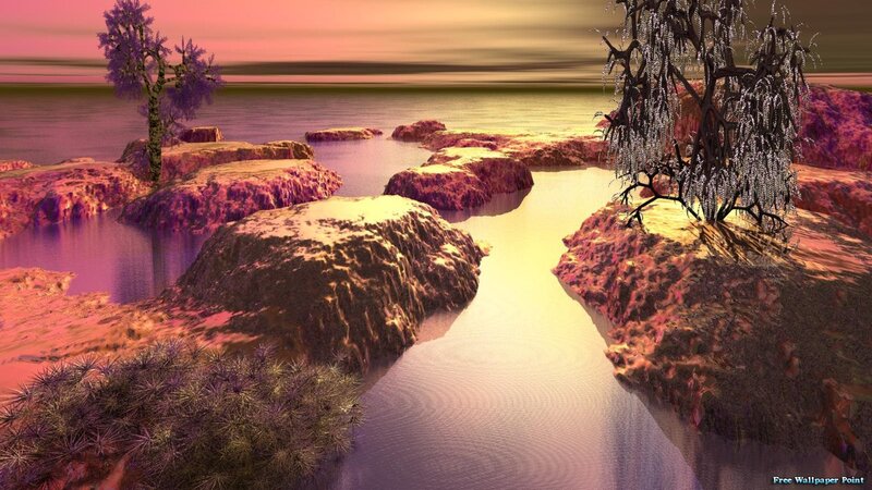 River Through Rocky Landscape