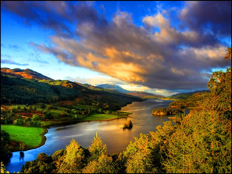 River Through Valley
