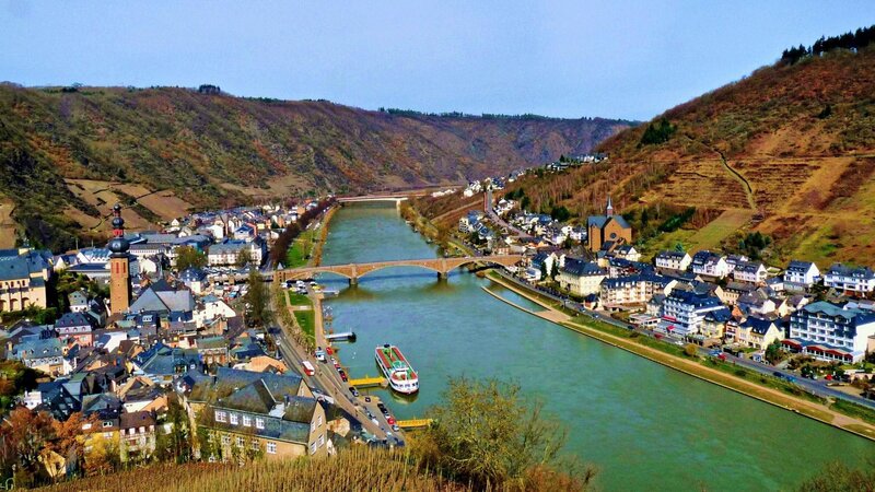 River Town in Valley — Green