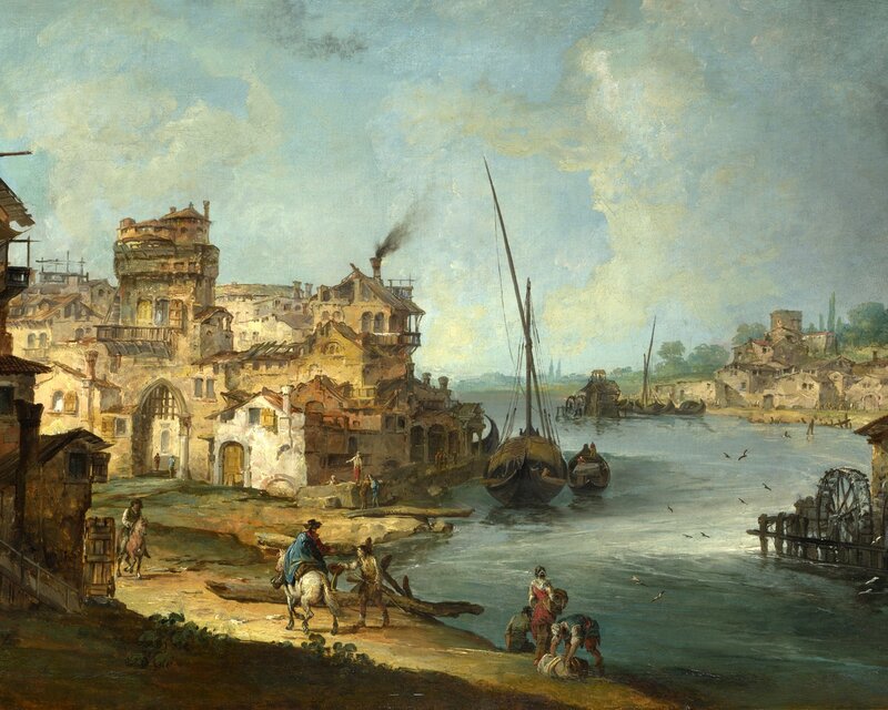 River Town Scene