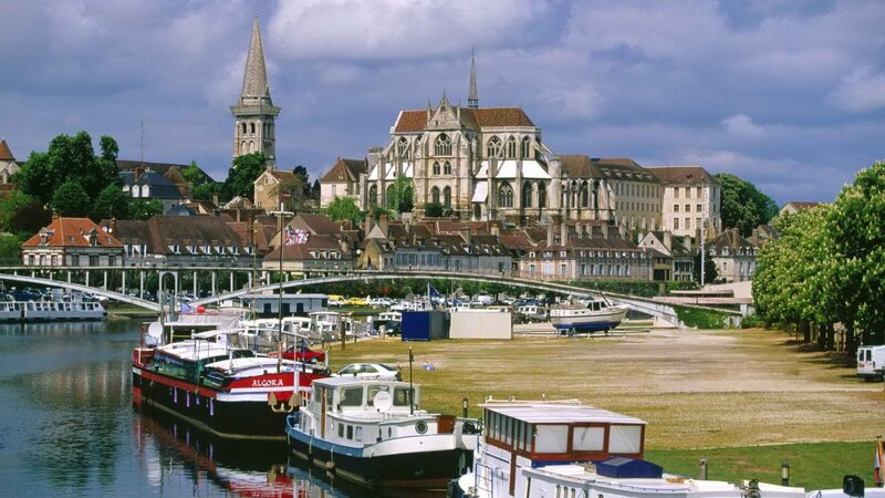 River town with historic church