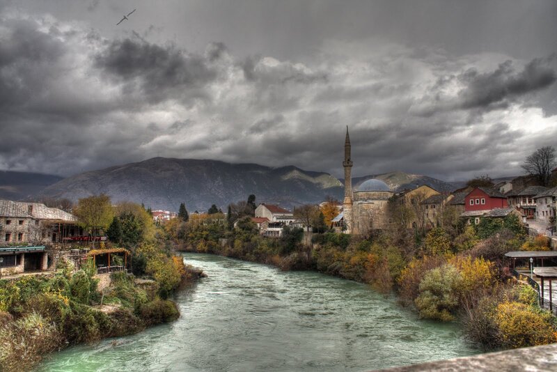 River Town with Mosque