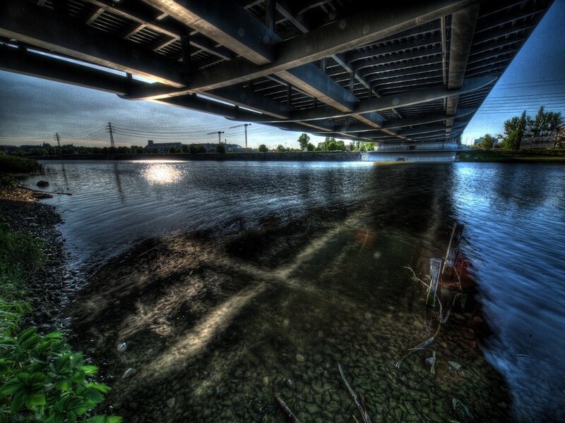 River under a bridge