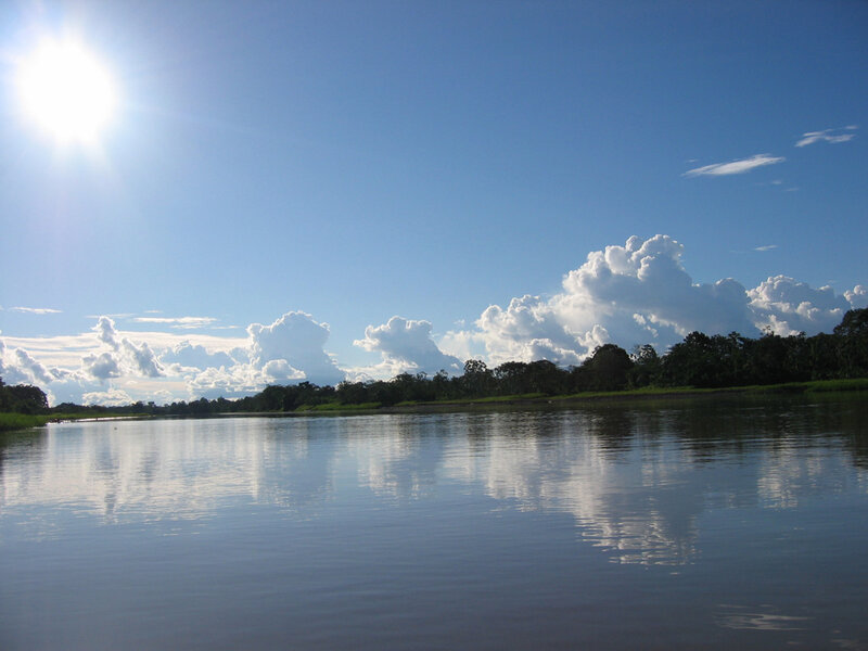 River under a sunny sky
