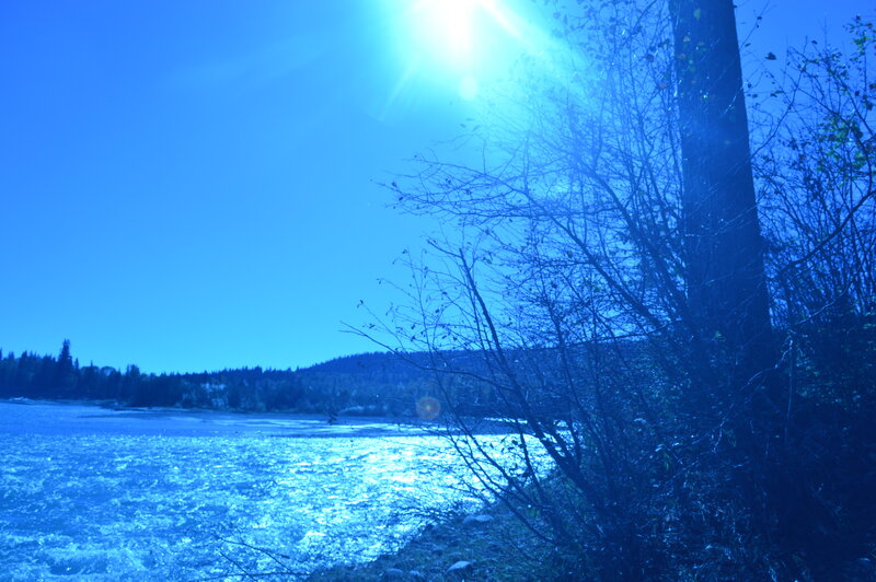 River under Blue Light