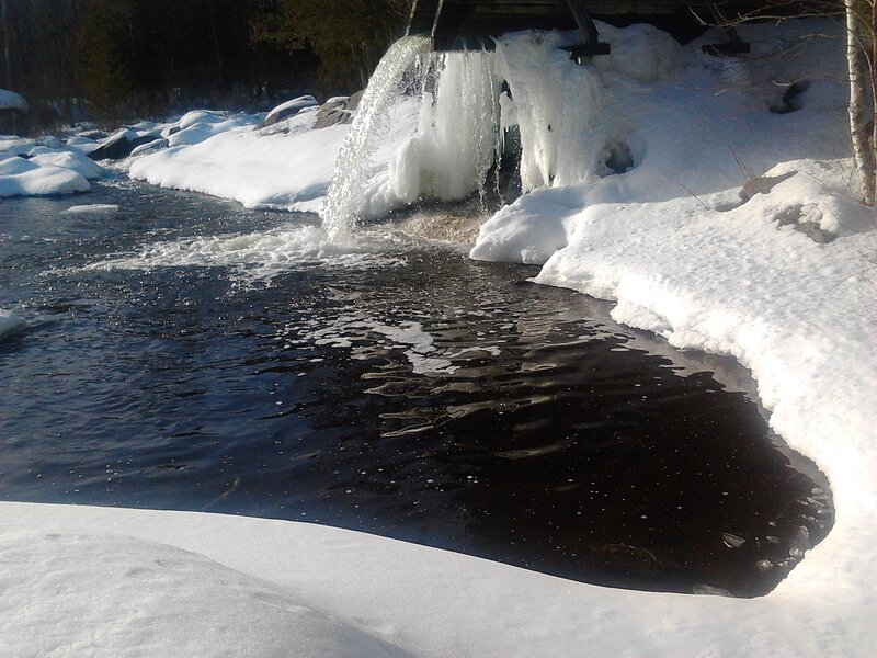 River under Bridge — White