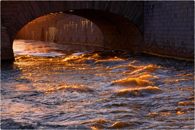 River under Stone Bridge — Orange