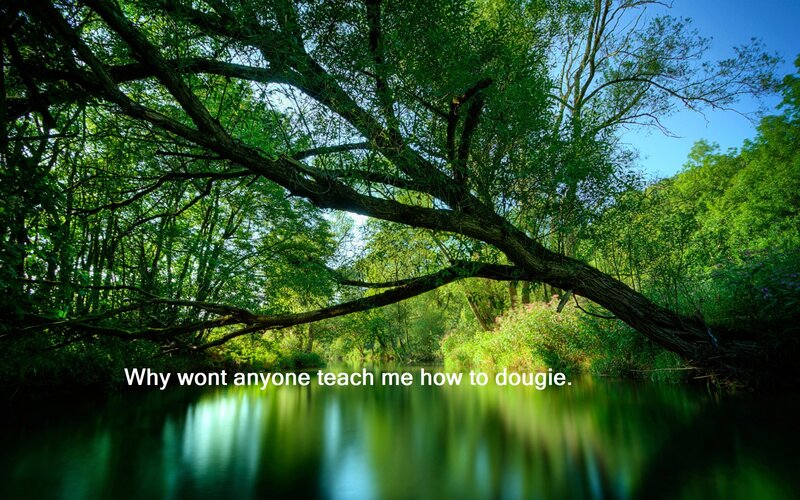 River under Tree — Green