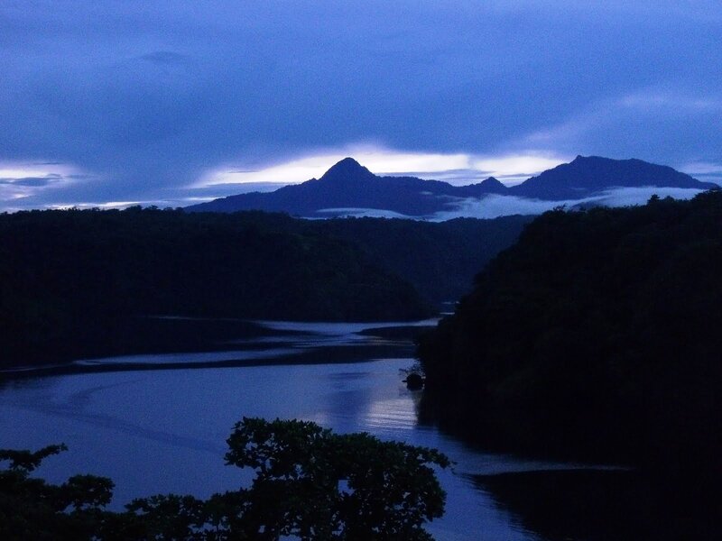 River Valley at Dusk — Blue, Serene