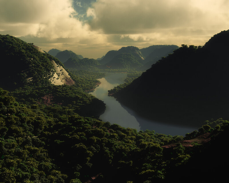 River valley at golden hour