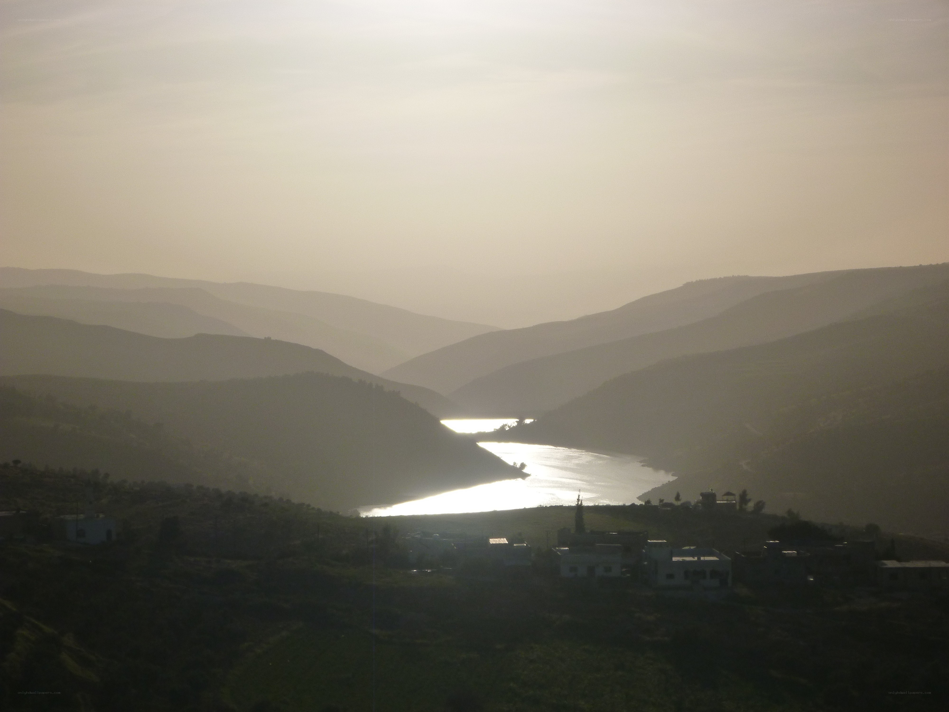 River valley at sunset