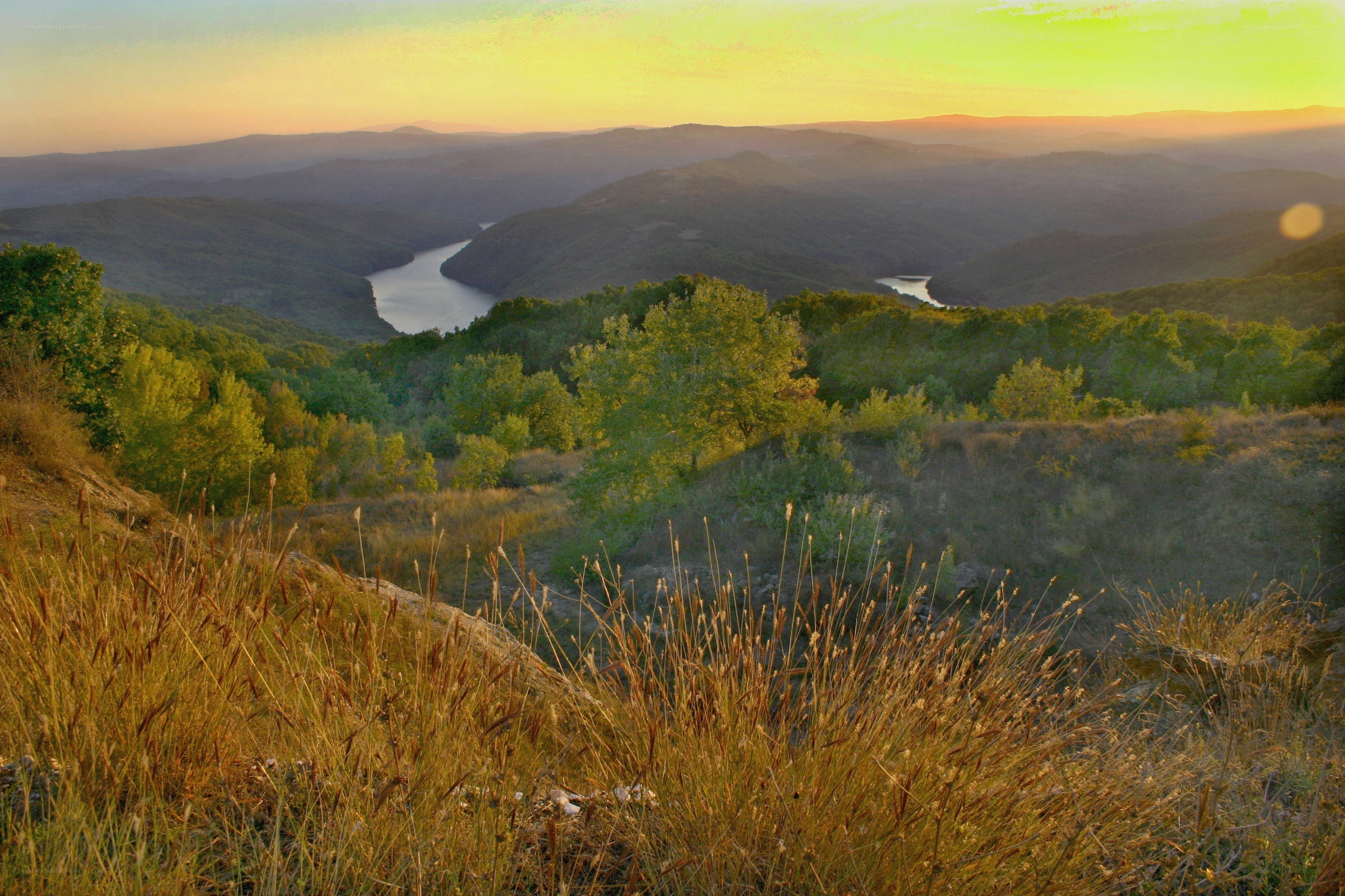 River valley at sunset