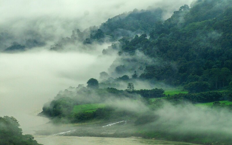 River Valley in Fog
