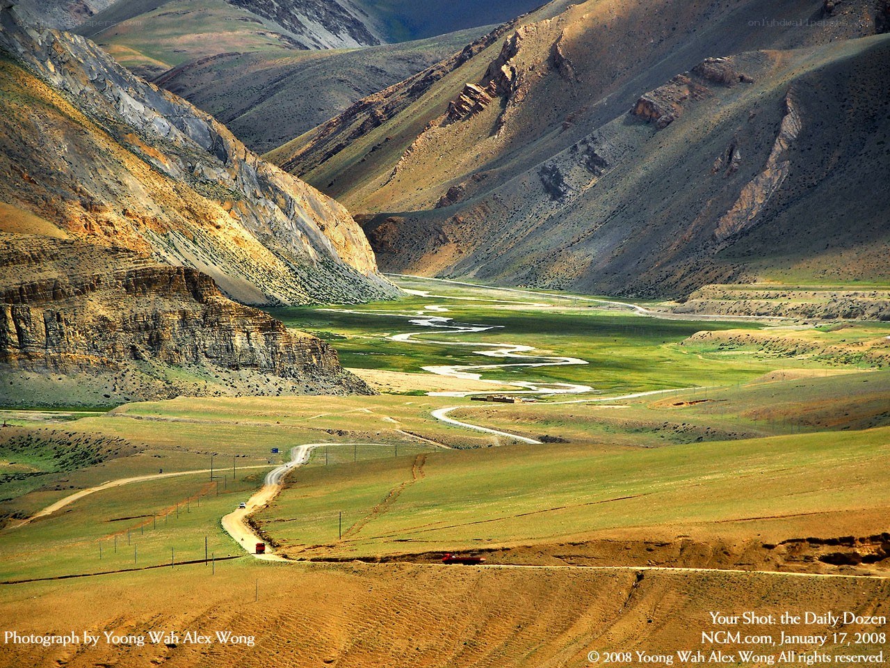 River valley in mountainous terrain