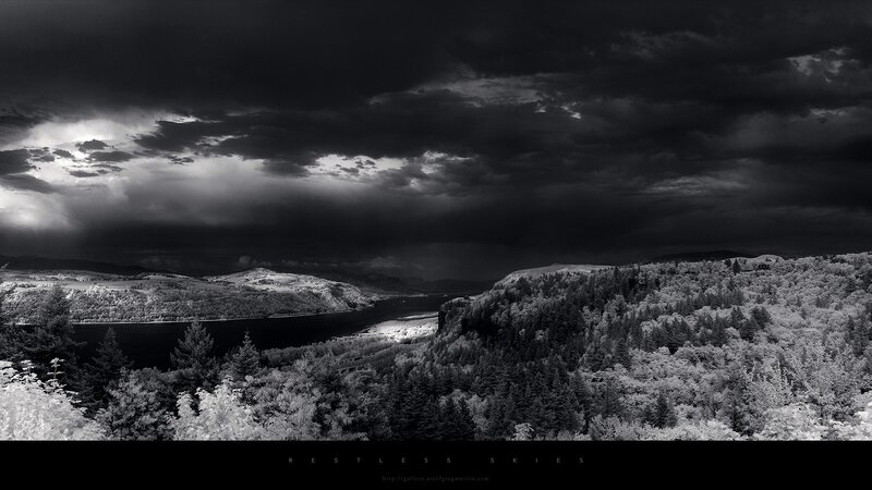 River Valley Landscape — Black, Dramatic