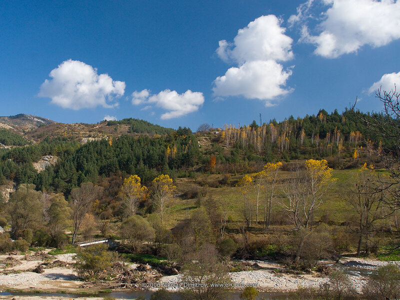 River Valley Landscape — Blue, Serene, Autumn