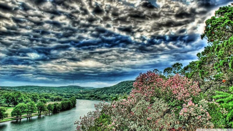 River Valley Landscape — Green, Dramatic, Spring