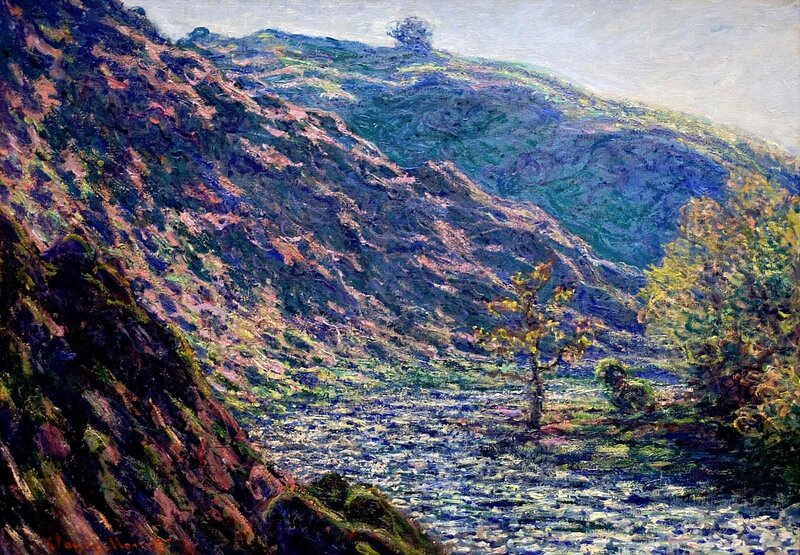 River Valley Landscape — Green, Serene, Afternoon, Painting, Hills