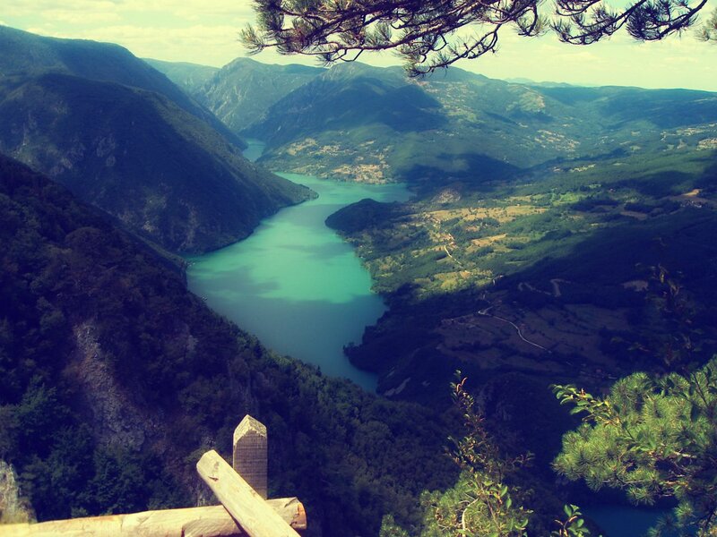 River Valley Landscape — Green, Serene, Afternoon, Photograph, Mountains, Trees