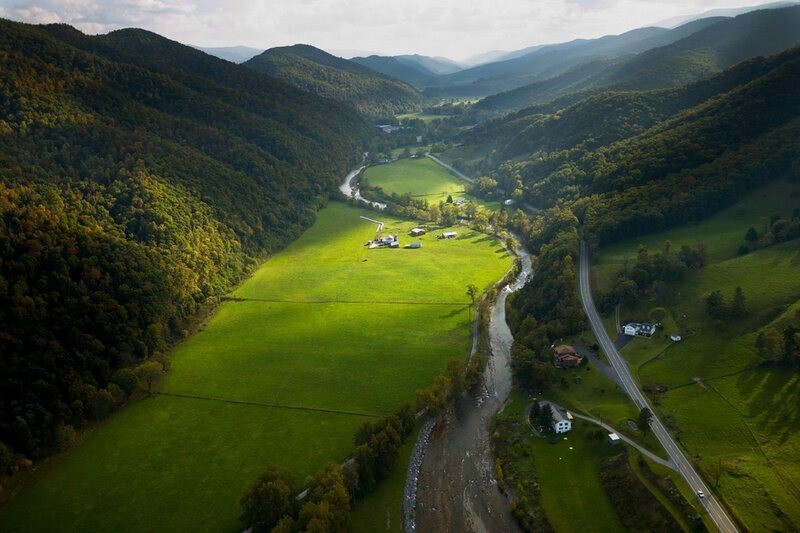 River Valley Landscape — Green, Serene, Afternoon