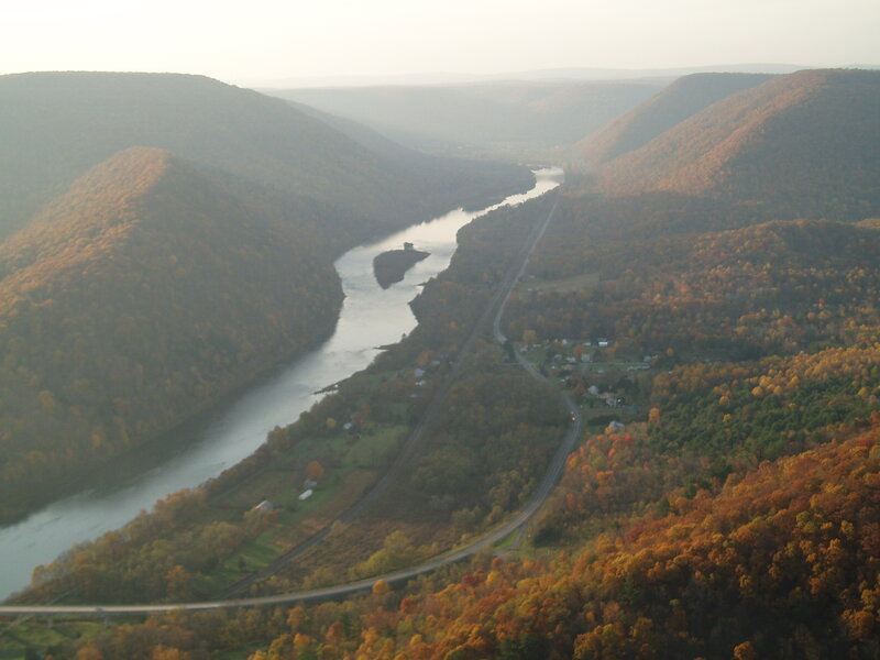 River Valley Landscape — Green, Serene, Autumn