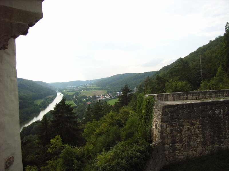 River valley view from castle